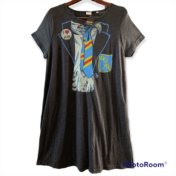 Junk Food Clothing | Intimates & Sleepwear | Ac Dc Pajama Dress Size ...